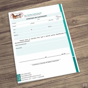 Atestado de Castração Veterinário 3095