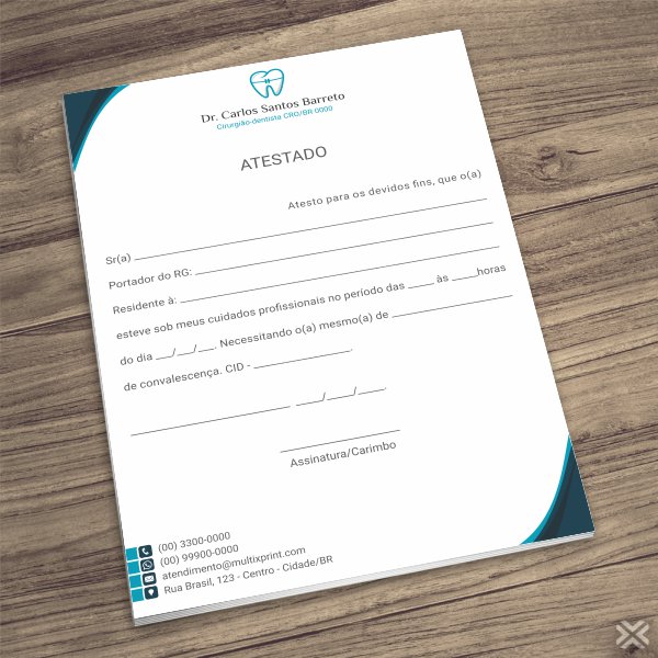 Atestado Dentista 0660