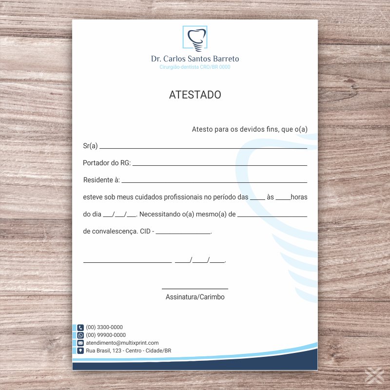 Atestado Dentista 0662 - Imagem 2