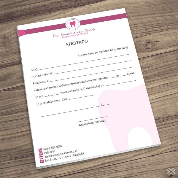 Atestado Dentista 0675