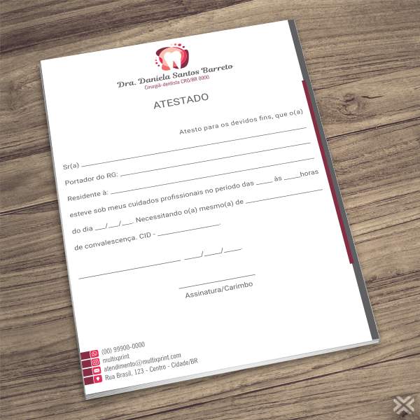 Atestado Dentista 0676