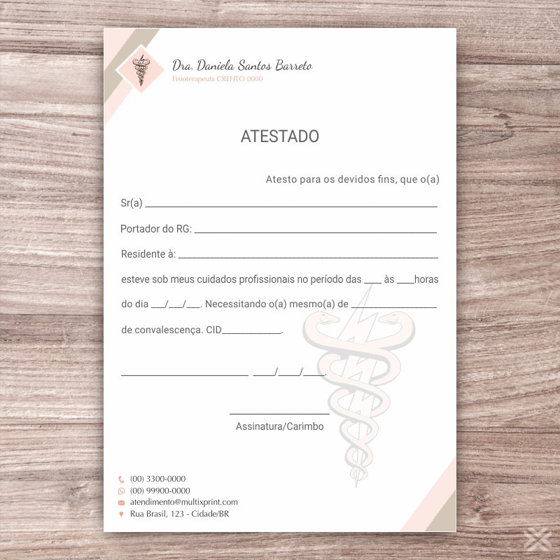 Atestado Fisioterapeuta 0905 - Imagem 2