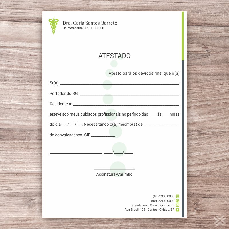 Atestado Fisioterapeuta 0911 - Imagem 2