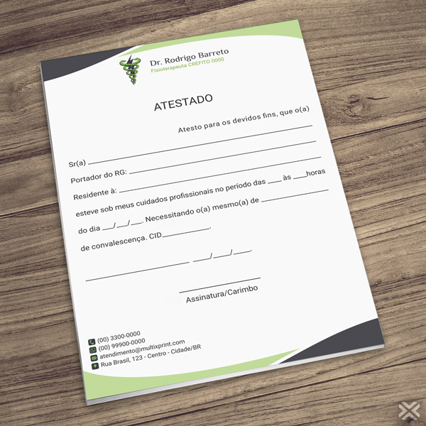 Atestado Fisioterapeuta 0961