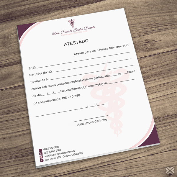 Atestado Fisioterapeuta 0975