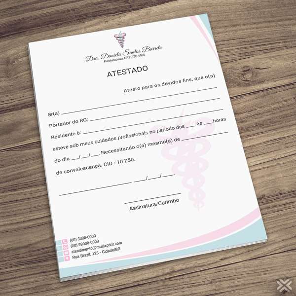 Atestado Fisioterapeuta 0976