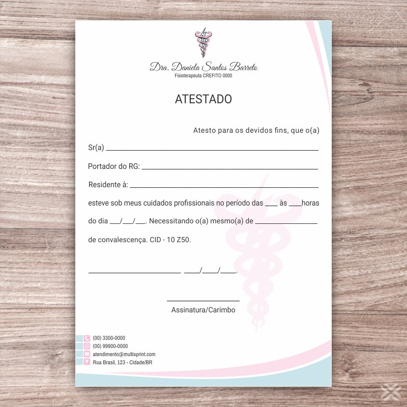 Atestado Fisioterapeuta 0976 - Imagem 2