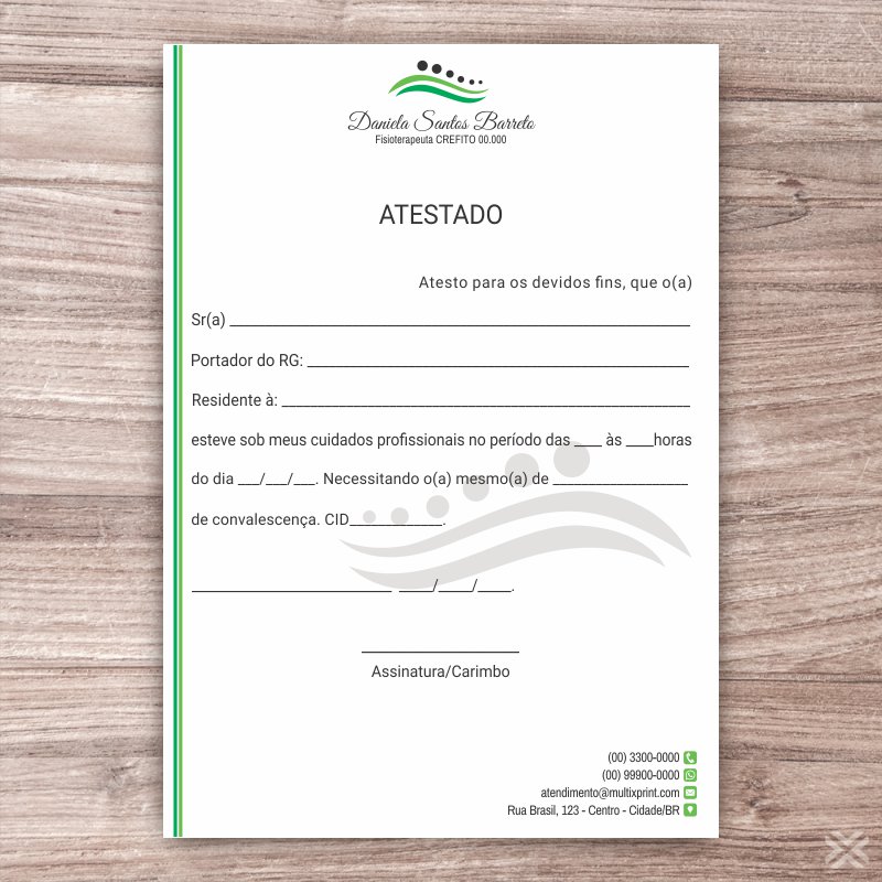 Atestado Fisioterapeuta 0984 - Imagem 2