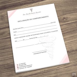 Declaração de Comparecimento Fisioterapeuta 0901