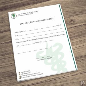 Declaração de Comparecimento Fisioterapeuta 0903
