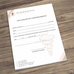 Declaração de Comparecimento Fisioterapeuta 0905