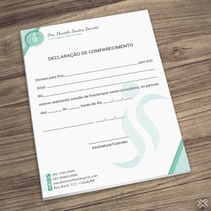 Declaração de Comparecimento Fisioterapeuta 0906