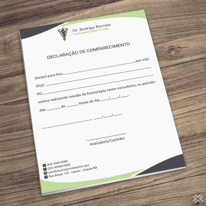 Declaração de Comparecimento Fisioterapeuta 0961