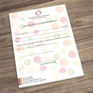 Declaração de Comparecimento Nutricionista 2467