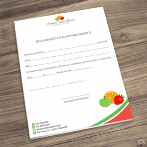 Declaração de Comparecimento Nutricionista 2477