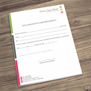 Declaração de Comparecimento Nutricionista 2488