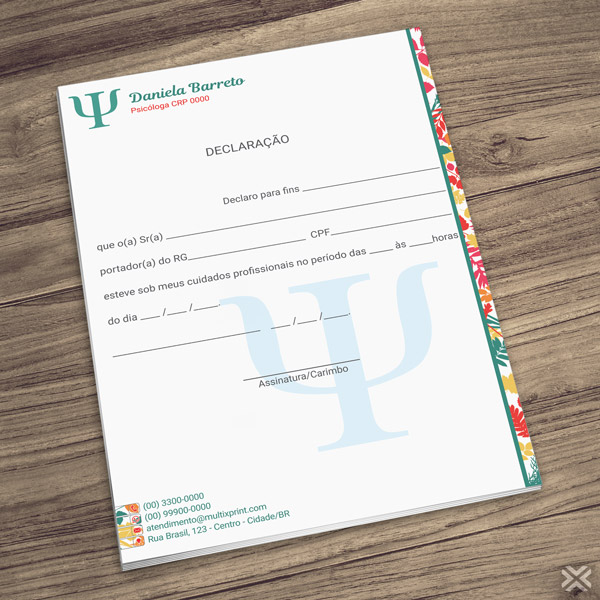 Declaração Psicólogo 2767