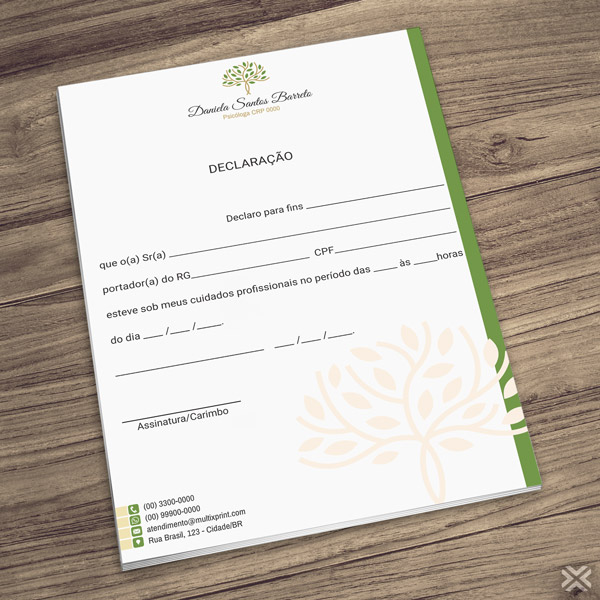 Declaração Psicólogo 2785