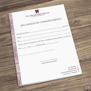 Declaração de Comparecimento Dentista 0612