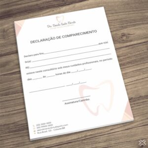 Declaração de Comparecimento Dentista 0616