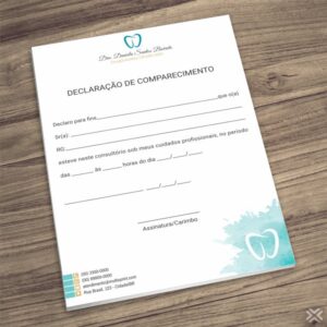 Declaração de Comparecimento Dentista 0624