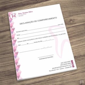 Declaração de Comparecimento Dentista 0625