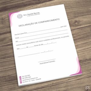 Declaração de Comparecimento Dentista 0633