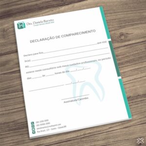 Declaração de Comparecimento Dentista 0634