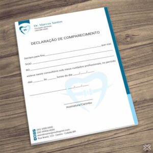Declaração de Comparecimento Dentista 0644