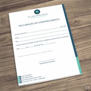 Declaração de Comparecimento Dentista 0655