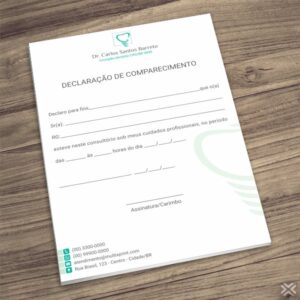 Declaração de Comparecimento Dentista 0659