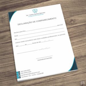 Declaração de Comparecimento Dentista 0660