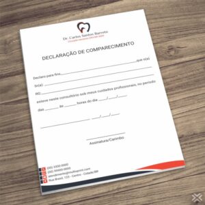 Declaração de Comparecimento Dentista 0663