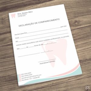 Declaração de Comparecimento Dentista 0668