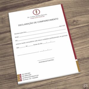 Declaração de Comparecimento Dentista 0672