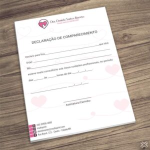 Declaração de Comparecimento Dentista 0674