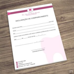 Declaração de Comparecimento Dentista 0675