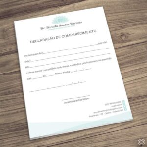 Declaração de Comparecimento Dentista 0682