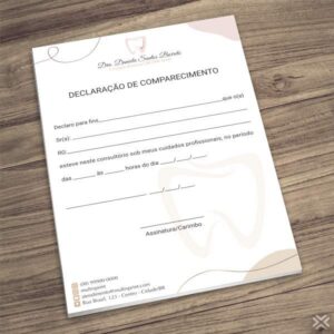 Declaração de Comparecimento Dentista 0684