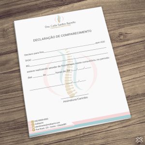 Declaração de Comparecimento Fisioterapeuta 09108