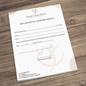 Declaração de Comparecimento Fisioterapeuta 09113
