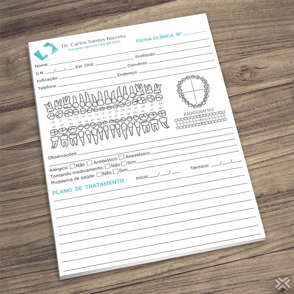 Ficha Clínica Dentista 0652