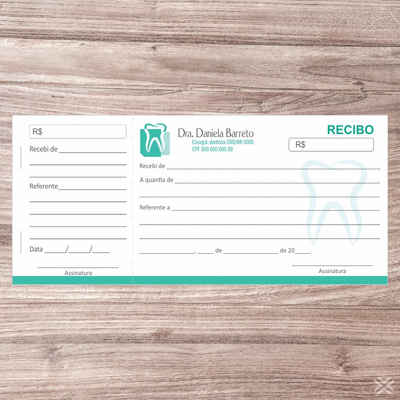 Recibo Dentista 0630 - Imagem 2
