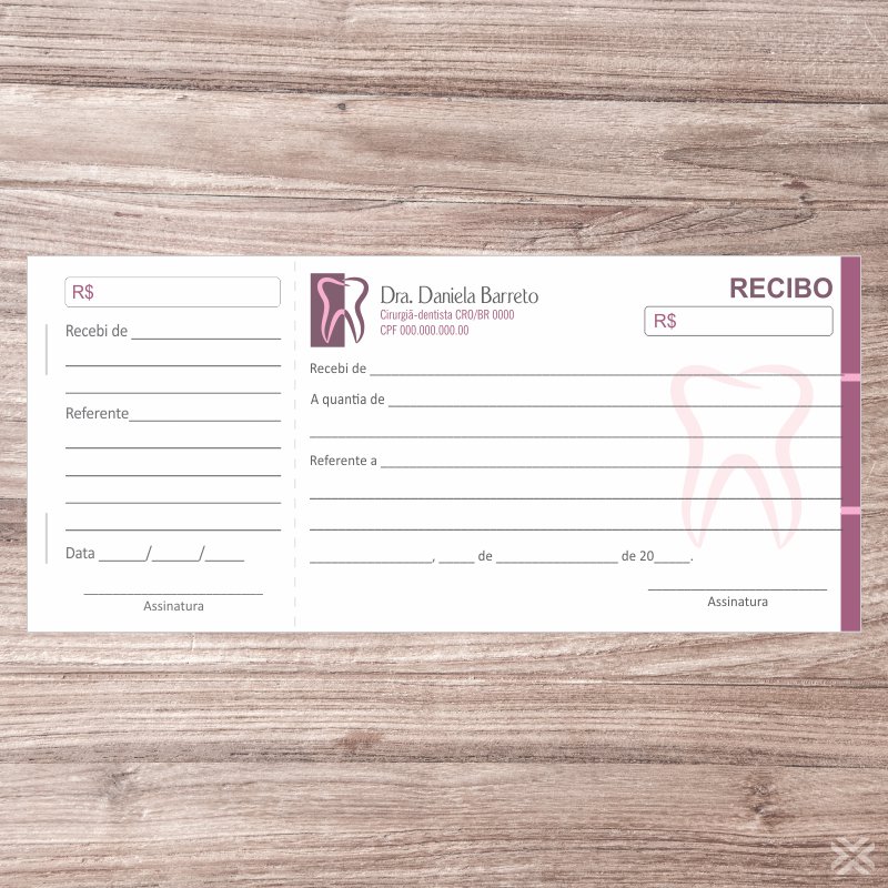 Recibo Dentista 0637 - Imagem 2