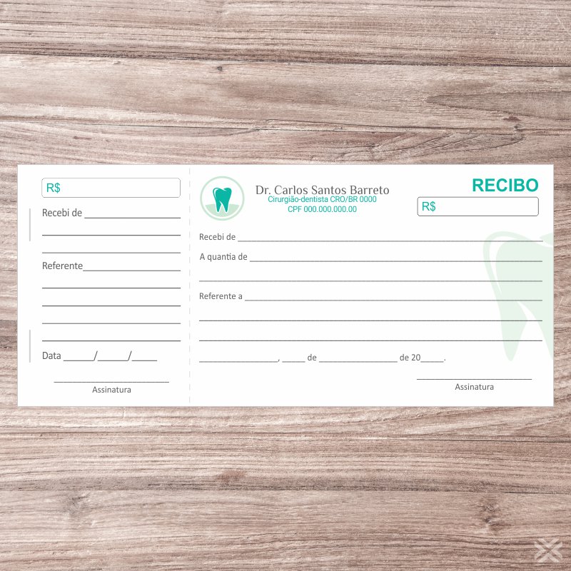 Recibo Dentista 0658 - Imagem 2