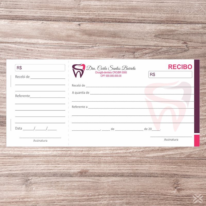 Recibo Dentista 0670 - Imagem 2