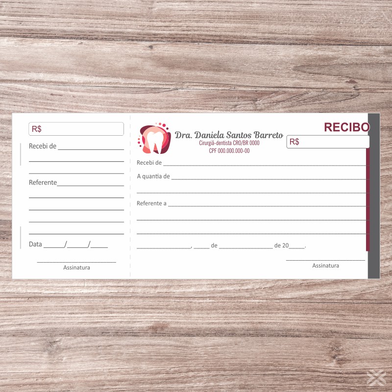 Recibo Dentista 0676 - Imagem 2