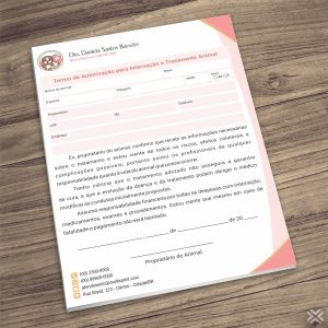 Termo Internação Veterinário 3002