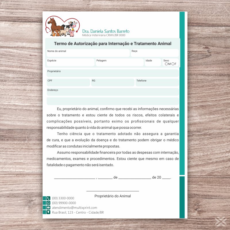 Termo Internação Veterinário 3095 - Imagem 2