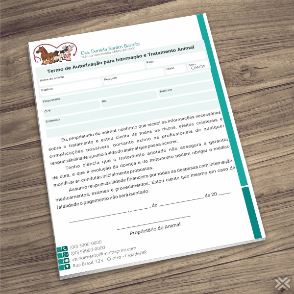 Termo Internação Veterinário 3095
